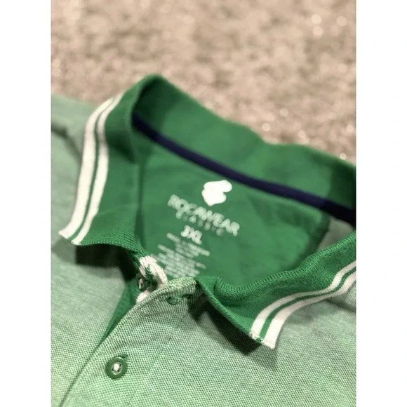 Rocawear Classic Polo Shirt Men's SZ 3XL Green Embroidered Logo - Picture 5 of 10